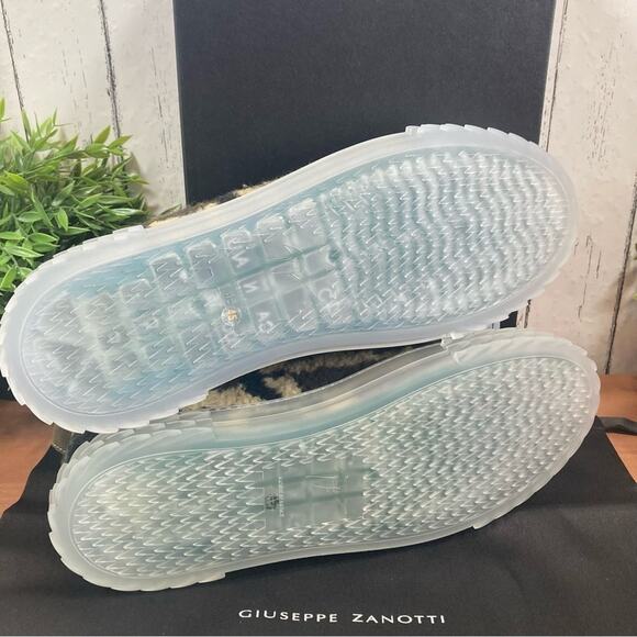 Giuseppe Zanotti Men's Blabber Camo Faux Fur Low Top Sneakers Size 40 US7 - Picture 12 of 16